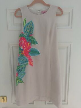 Rare Lilly Pulitzer Sample SHIFT Dress SEQUINS EMBROIDERED